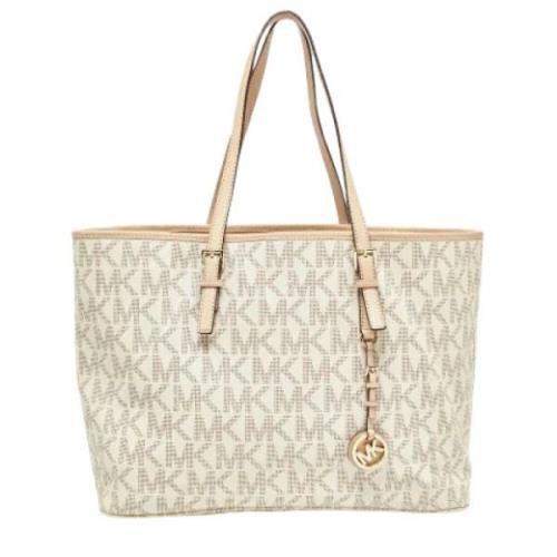 Pre-owned Leather totes Michael Kors Pre-owned , White , Dames