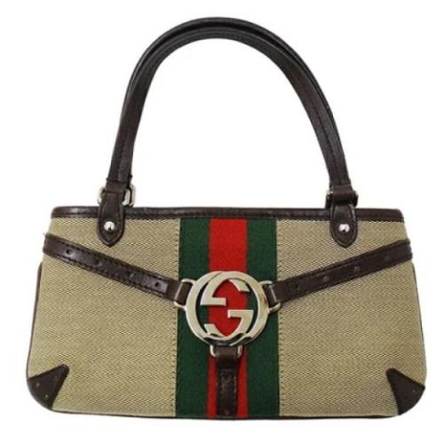 Pre-owned Canvas gucci-bags Gucci Vintage , Beige , Dames