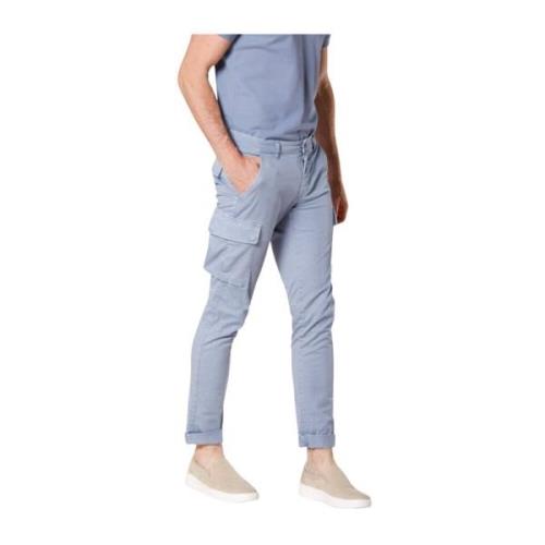 Extra Slim Cargo Broek in Azuurblauw Mason's , Blue , Heren