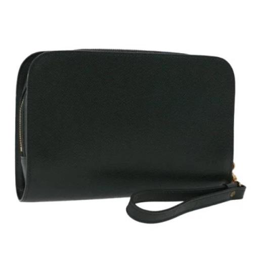 Pre-owned Leather clutches Louis Vuitton Vintage , Black , Dames