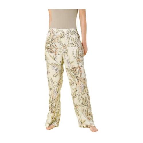 Groene Bloemen Chino Jogger Broek Mason's , Multicolor , Dames