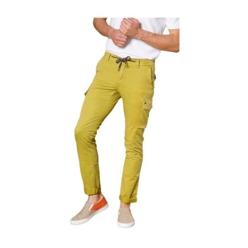 Slim Fit Cargo Broek Lime Groen Mason's , Green , Heren