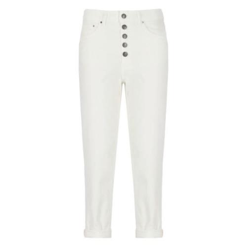 Corduroy Broek met Riemlussen Dondup , White , Dames