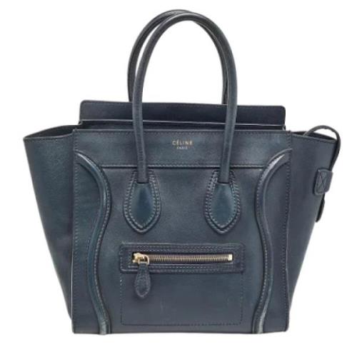 Pre-owned Leather totes Celine Vintage , Blue , Dames