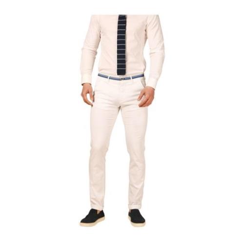 Zomerse herenchino's van katoen en tencel Mason's , White , Heren