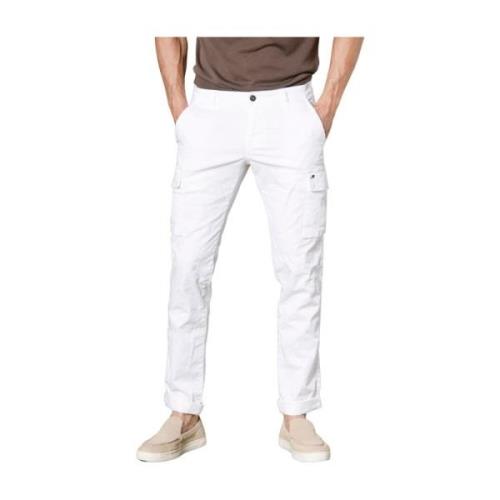 Extra Slim Cargo Broek in Twill Mason's , White , Heren