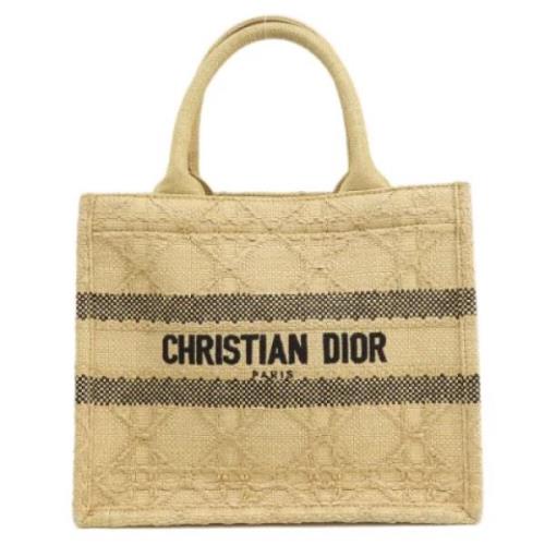 Pre-owned Raffia handbags Dior Vintage , Beige , Dames