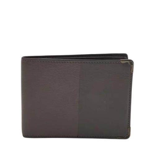 Pre-owned Leather wallets Cartier Vintage , Gray , Dames