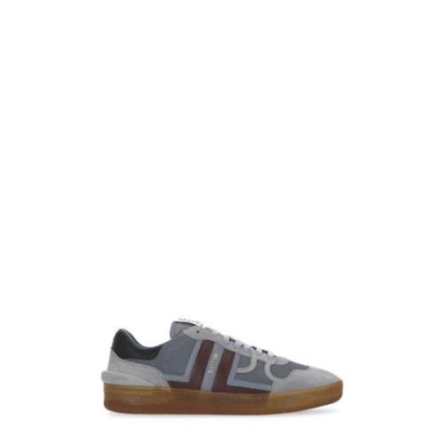 Grijze Sneakers met Suède Inzetstukken Lanvin , Gray , Heren