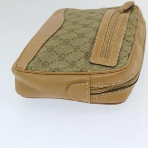 Pre-owned Canvas clutches Gucci Vintage , Brown , Dames