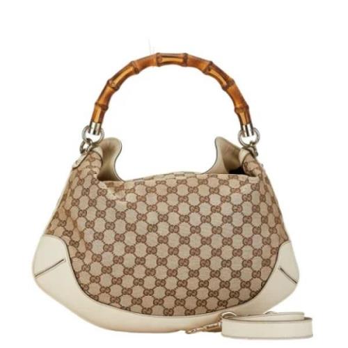 Pre-owned Canvas gucci-bags Gucci Vintage , Beige , Dames