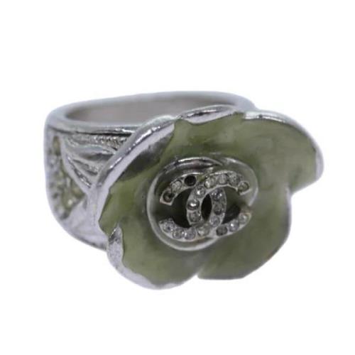 Pre-owned Metal rings Chanel Vintage , Gray , Dames