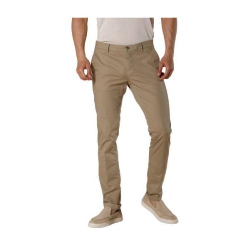 Extra Slimme Chino Broek in Milano Stijl Mason's , Green , Heren