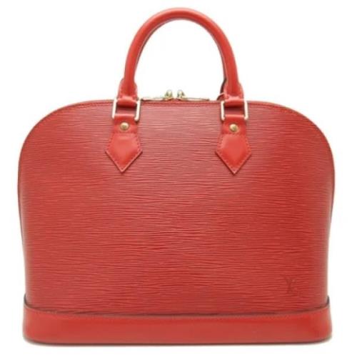 Pre-owned Leather handbags Louis Vuitton Vintage , Red , Dames