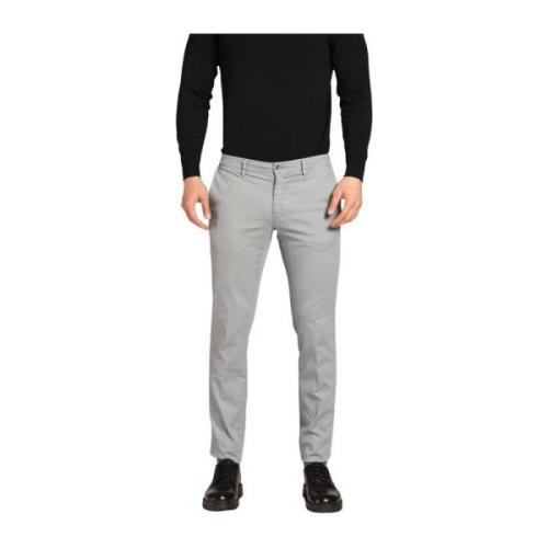 Gabardine stretch chino broek regular fit Mason's , Blue , Heren