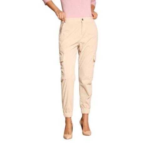 Velvet Cargo Broek Relaxte Pasvorm Stucco Mason's , Beige , Dames