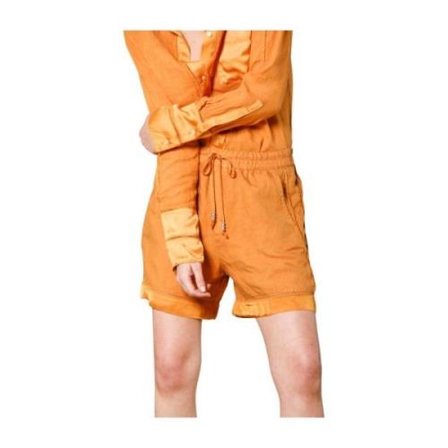 Linda Jogger Chino Bermuda Shorts Mason's , Orange , Dames