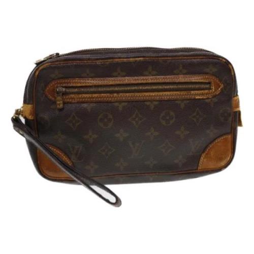 Pre-owned Canvas clutches Louis Vuitton Vintage , Brown , Dames