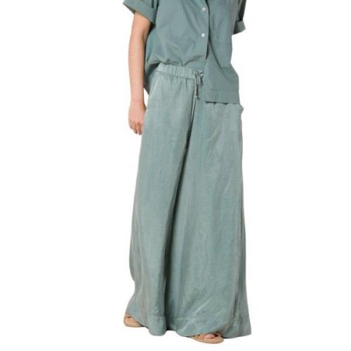 Relaxed Fit Modal Chino Broek Mason's , Green , Dames