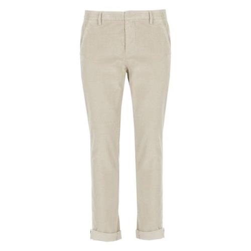 Corduroy Grijze Broek Dondup , Gray , Heren