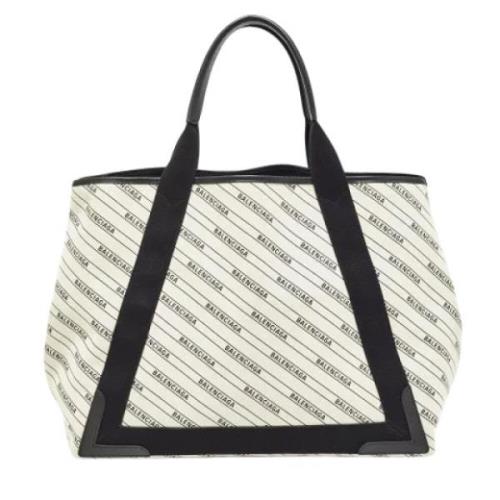 Pre-owned Leather totes Balenciaga Vintage , White , Dames