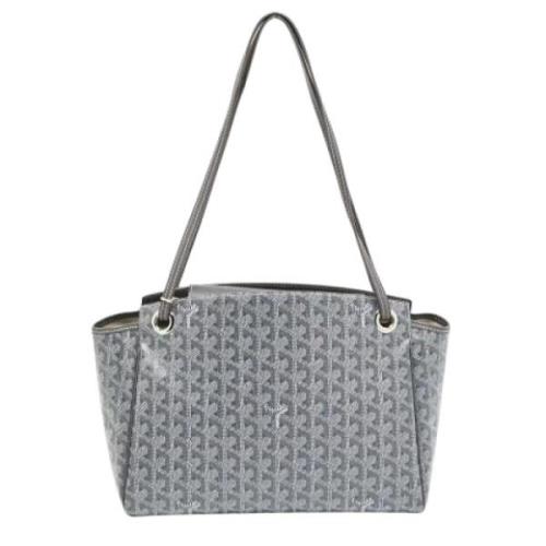 Pre-owned Leather totes Goyard Vintage , Gray , Dames