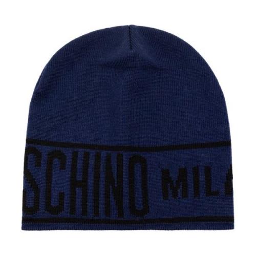 Beanie met logo Moschino , Blue , Unisex