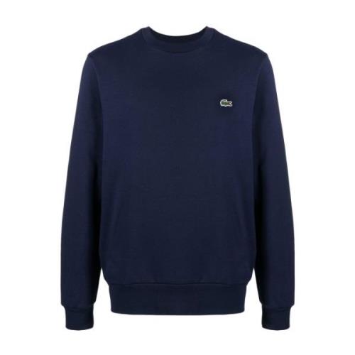 Jersey Fleece Crew Neck Sweaters Lacoste , Blue , Heren