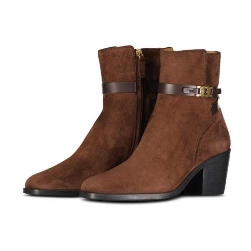 Suède Enkellaars met Rits Tod's , Brown , Dames