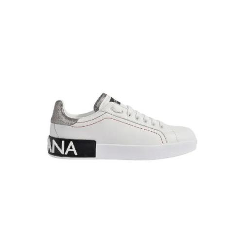 Leather sneakers Dolce & Gabbana , White , Dames