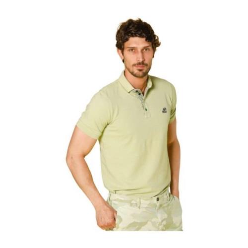 Leopardi Heren Polo in Piquet Mason's , Green , Heren