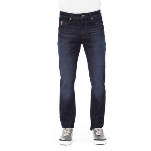 Trendy Regular Fit Logo Jeans Baldinini , Blue , Heren