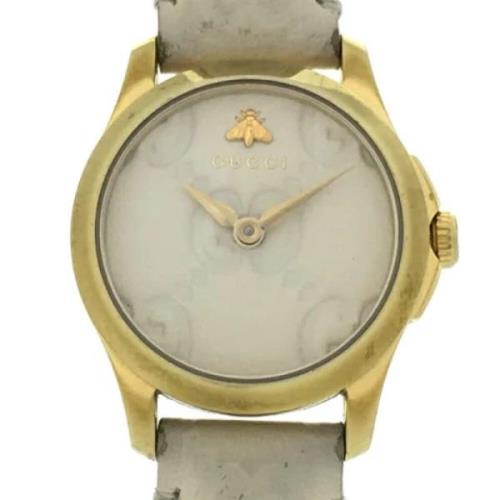 Pre-owned Stainless Steel watches Gucci Vintage , White , Dames