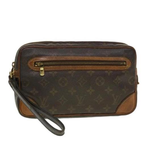 Pre-owned Canvas clutches Louis Vuitton Vintage , Brown , Dames