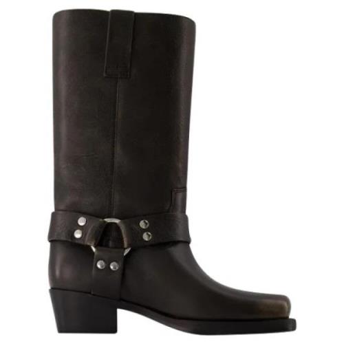 Leather boots Paris Texas , Black , Dames