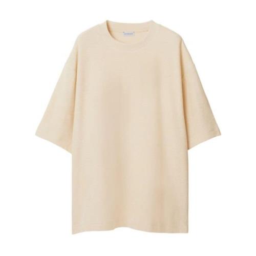 Beige Towelling T-shirts en Polos Burberry , Beige , Heren