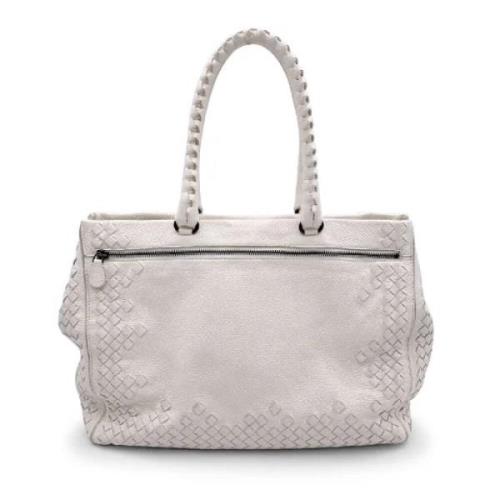 Pre-owned Leather totes Bottega Veneta Vintage , White , Dames