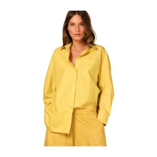 Stijlvolle Poplin Overhemd met Lange Mouwen Mason's , Yellow , Dames