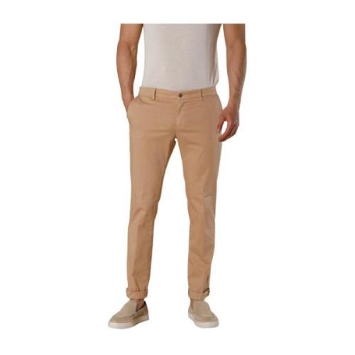 Stretch satijnen chino broek New York Mason's , Beige , Heren