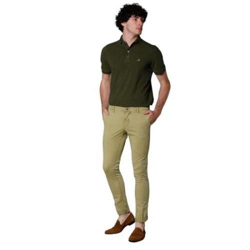 Essentiële heren chino broek in stretch keper extra slim Mason's , Gre...