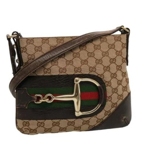 Pre-owned Canvas gucci-bags Gucci Vintage , Brown , Dames