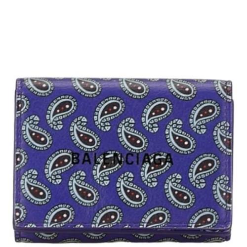 Pre-owned Leather wallets Balenciaga Vintage , Purple , Dames