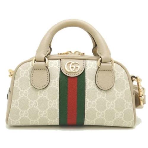 Pre-owned Canvas handbags Gucci Vintage , Beige , Dames