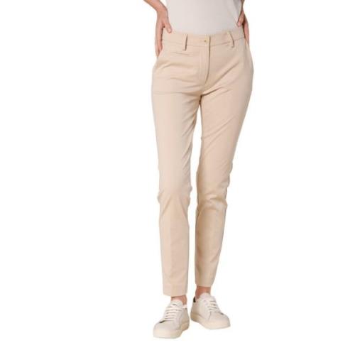 Slim Beige Chino Broek Mason's , Beige , Dames