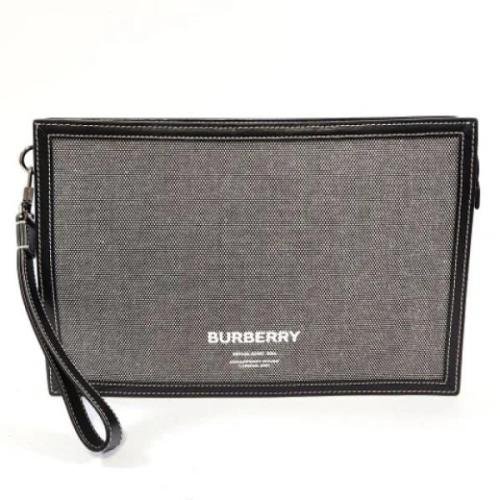 Pre-owned Fabric clutches Burberry Vintage , Gray , Dames