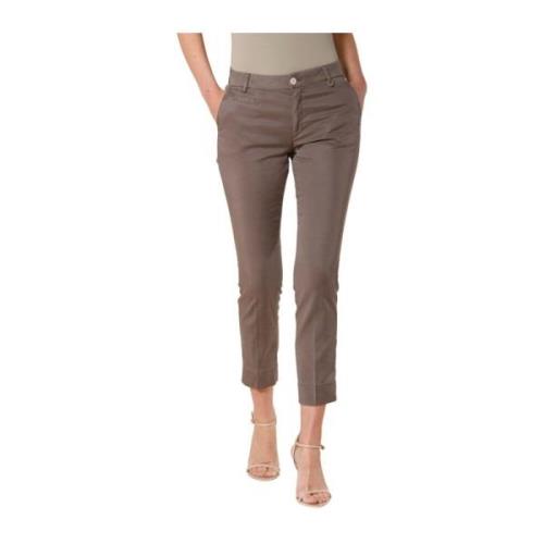 Curvy Chino Broek Essential Elegance Mason's , Brown , Dames