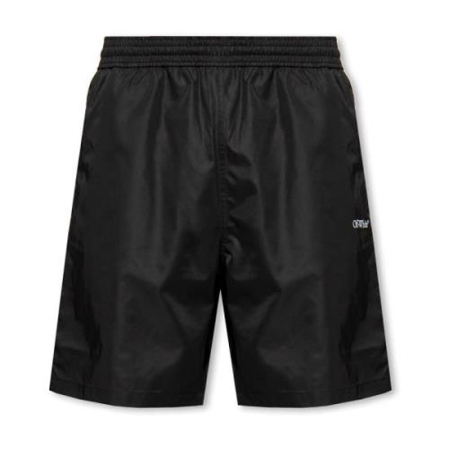 Zwemshorts met logo Off White , Black , Heren