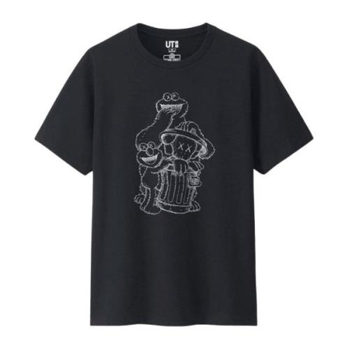 Sesame Street Companion Trash Can Tee Kaws , Black , Heren