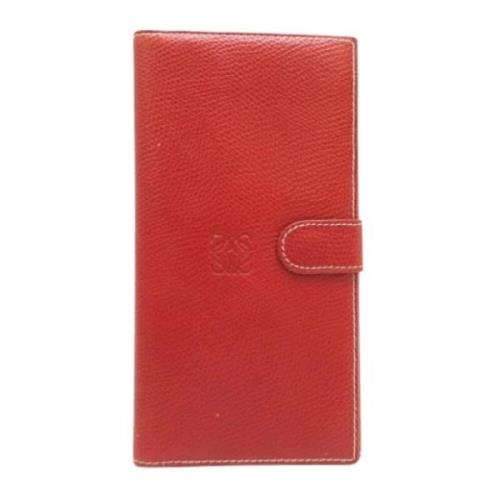 Pre-owned Leather wallets Loewe Pre-owned , Red , Dames