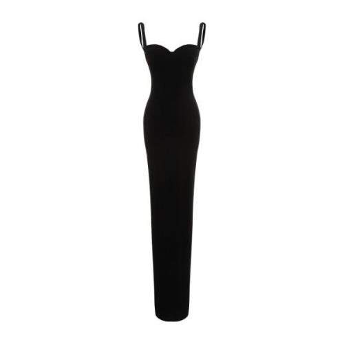 Elegante Zwarte Fitted Gown Balenciaga , Black , Dames